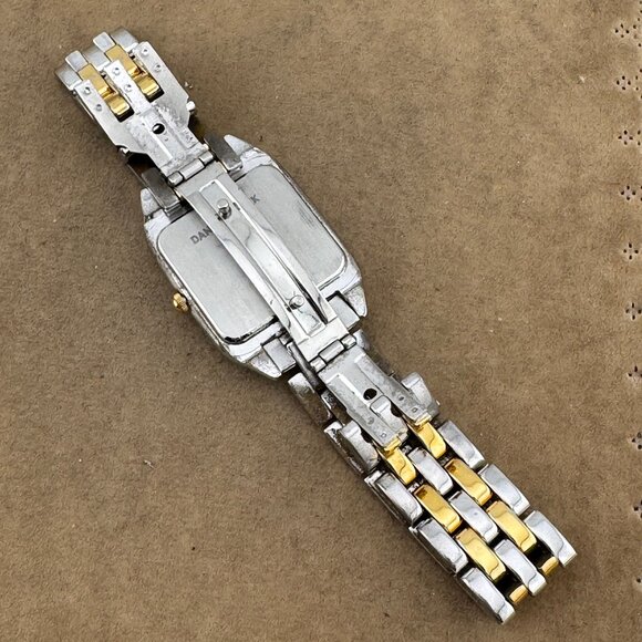 Vintage Daniel Mink Swiss Made Watch, Elegant Tank Styled 18 Kart Gold PLated - Picture 4 of 8